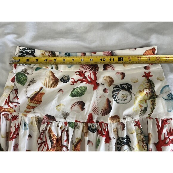 NEW Commense Coral Beach Crop Top & Skirt Tiered Maxi Set Women’s Sz L Resort - Picture 11 of 12